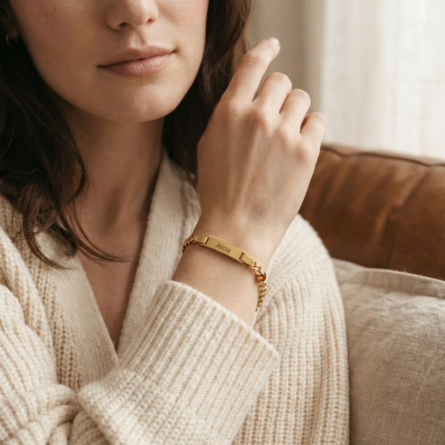 Custom Engraved Child Name's Birthstone Bracelet