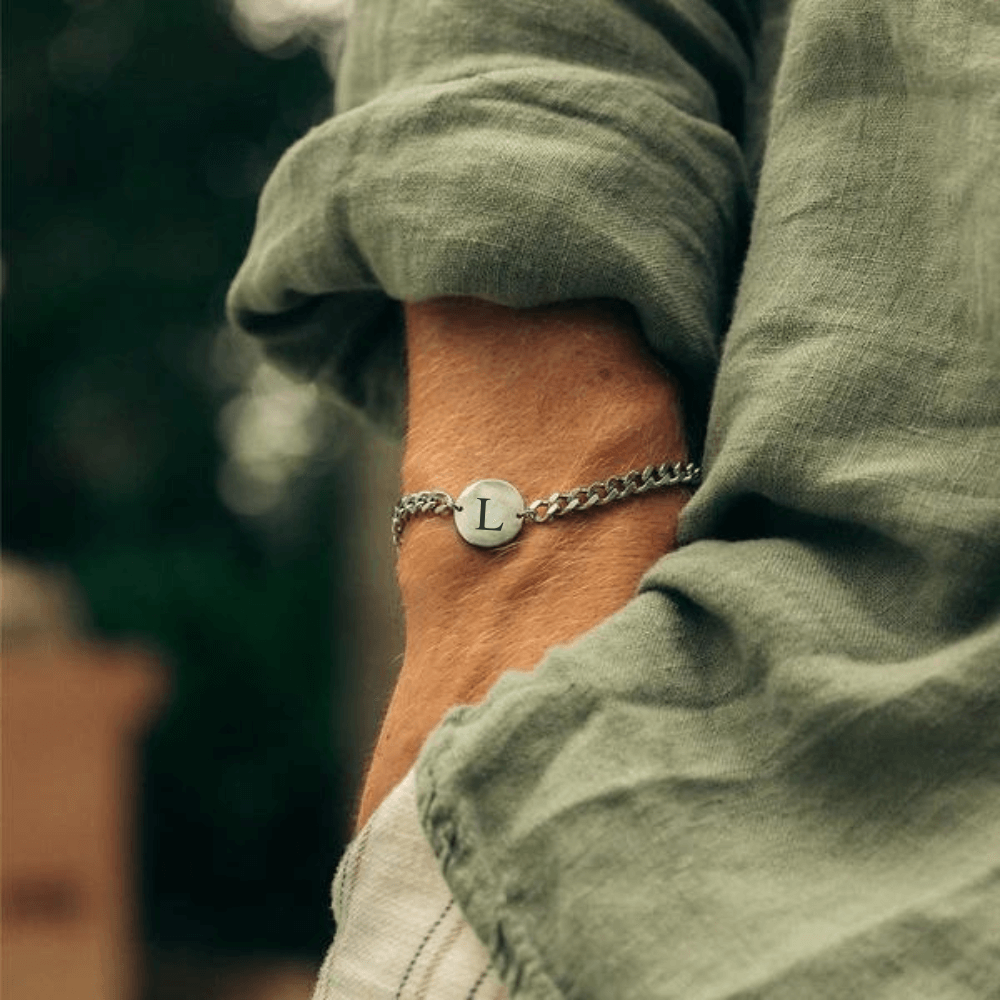 Coin Bracelet with Initials