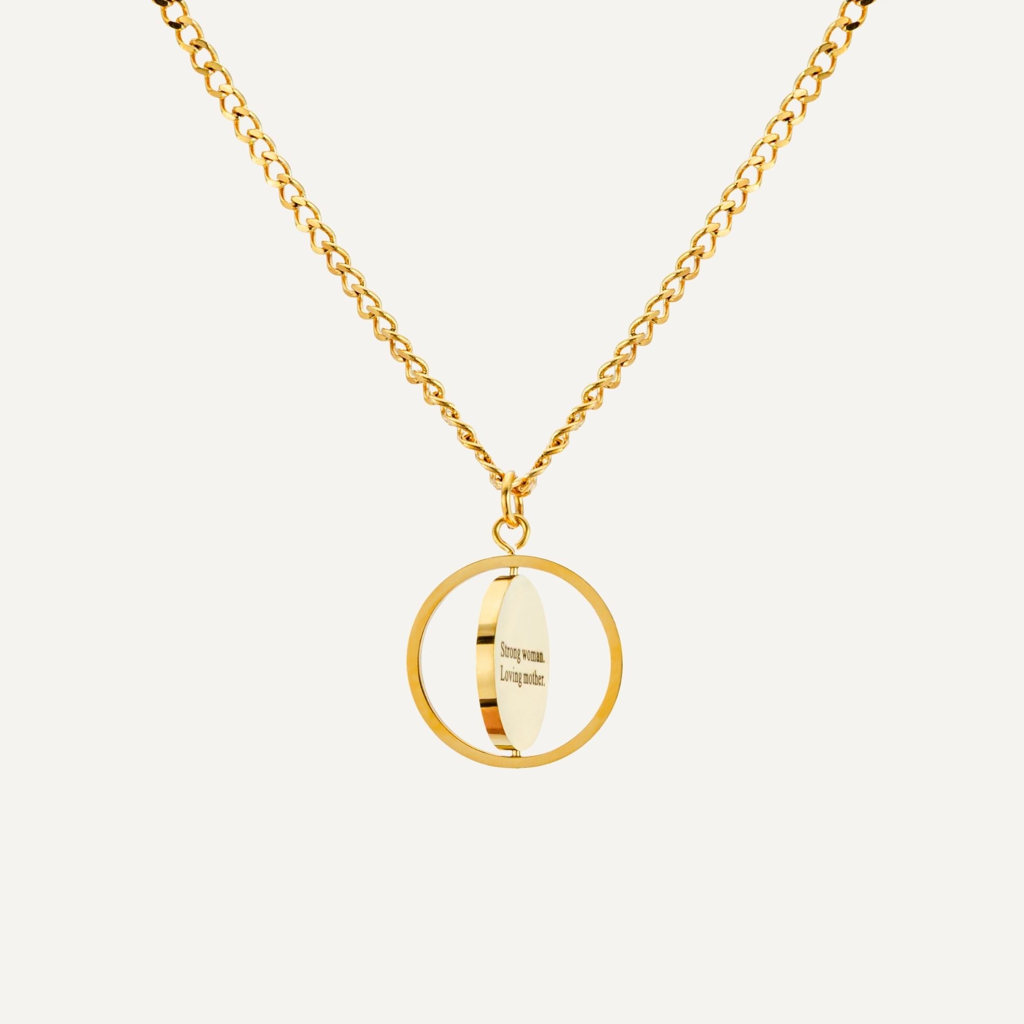 Custom Engraved Compass Necklace With Zircon