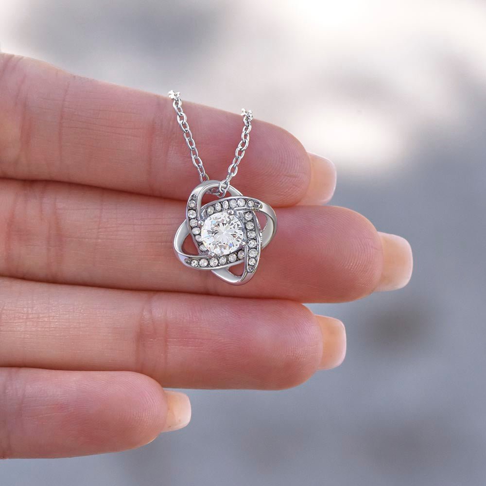 To My Mum - Eternal Rose Box - With Love Knot Necklace & Real Rose