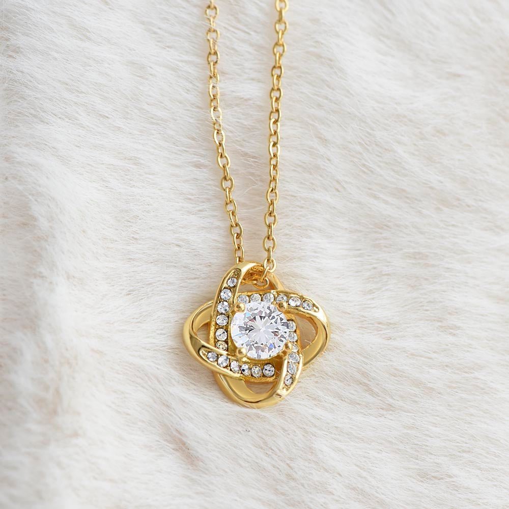To My Mum - Eternal Rose Box - With Love Knot Necklace & Real Rose