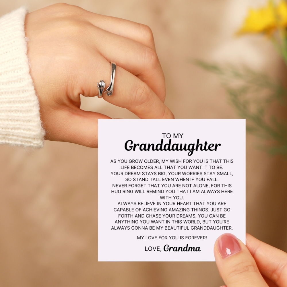 To My Granddaughter - Hug Ring