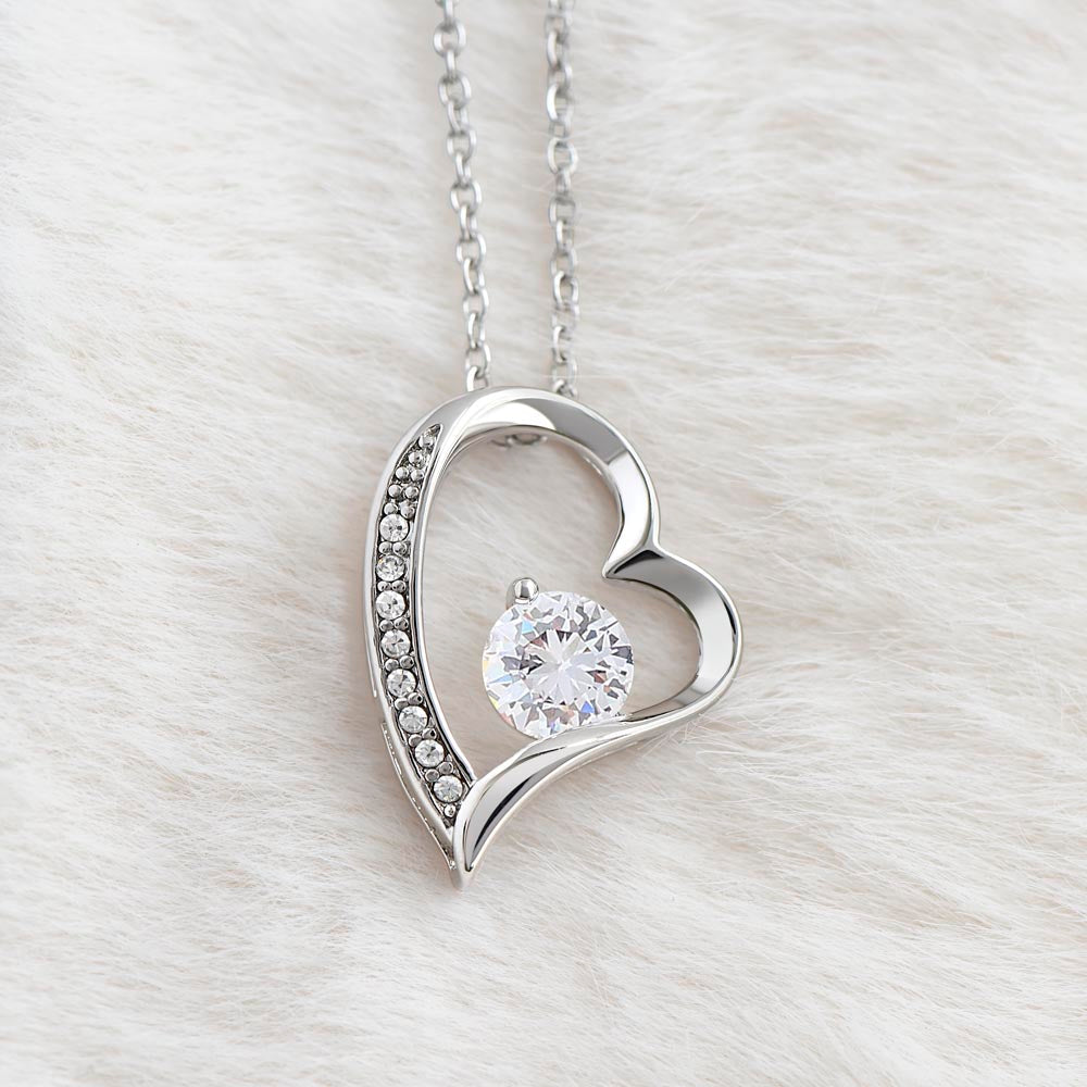 To My Beautiful Daughter - I love you - Heart Necklace