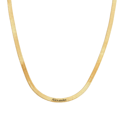 Gegraveerde Snake Ketting