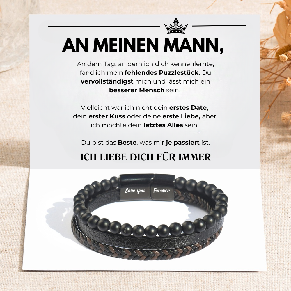 An Meinen Mann - Lavastein-Armband