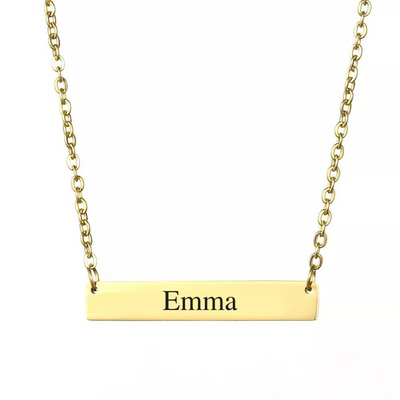 Gepersonaliseerde bar ketting met naam