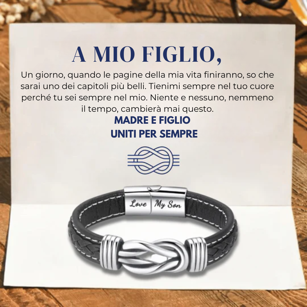 A Mio Figlio - Madre E Figlio Uniti Per Sempre - Bracciale Infinito