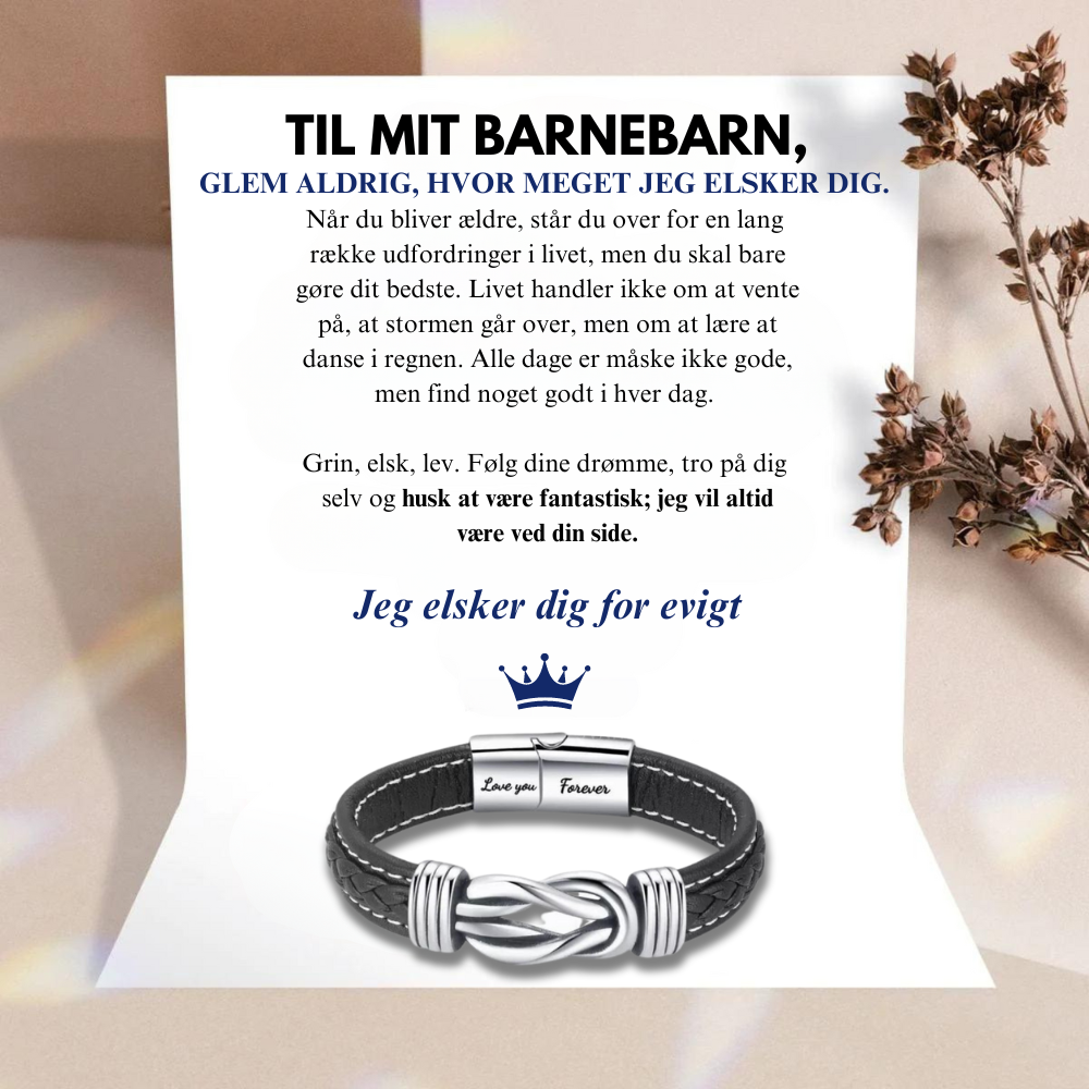 Till Mit Barnbarn - Jeg Vil Altid Være Ved Din Side - Infinity Armband