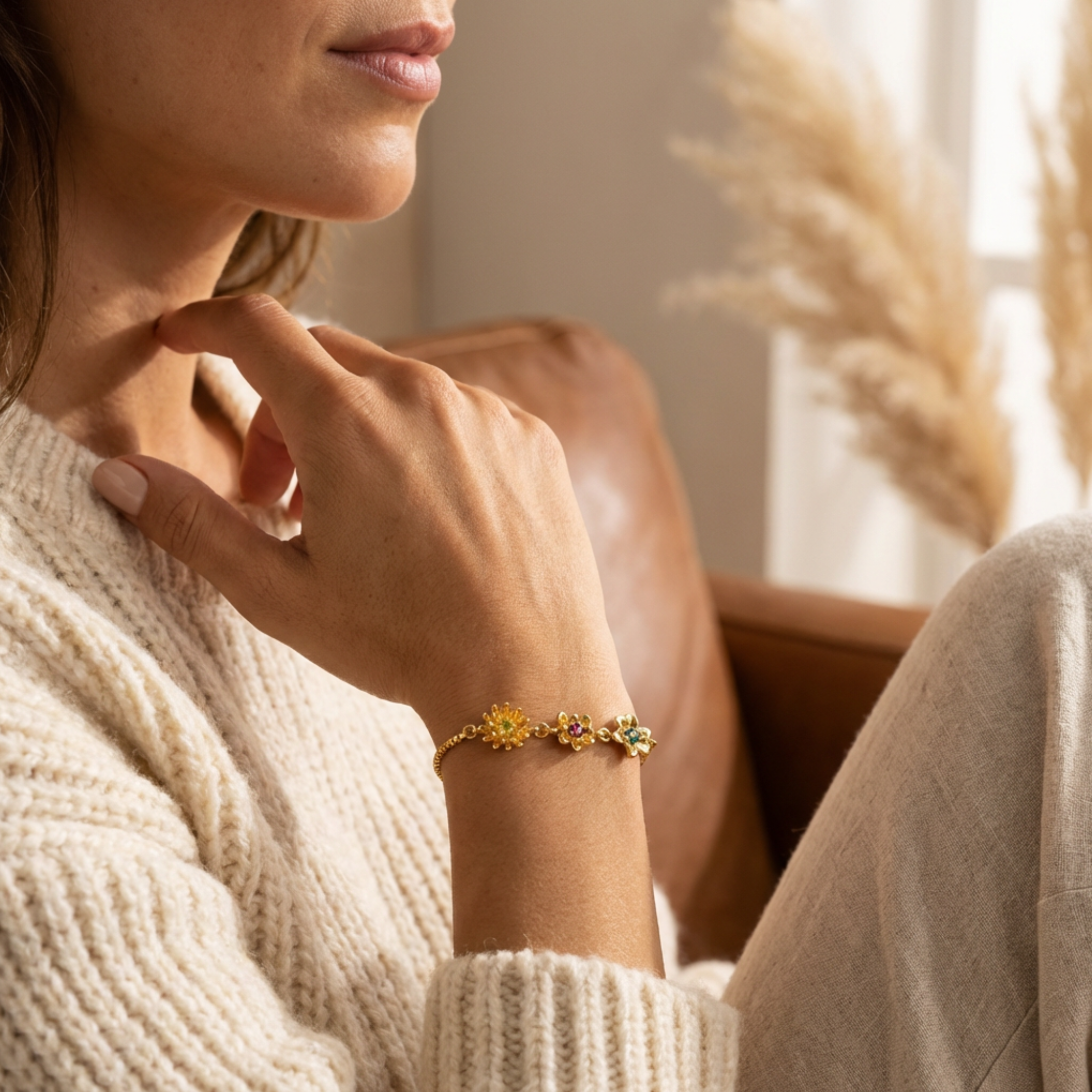 Edimensional Birth Flower Bracelet