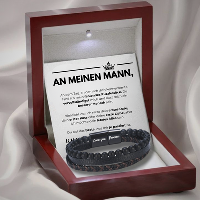 An Meinen Mann - Lavastein-Armband