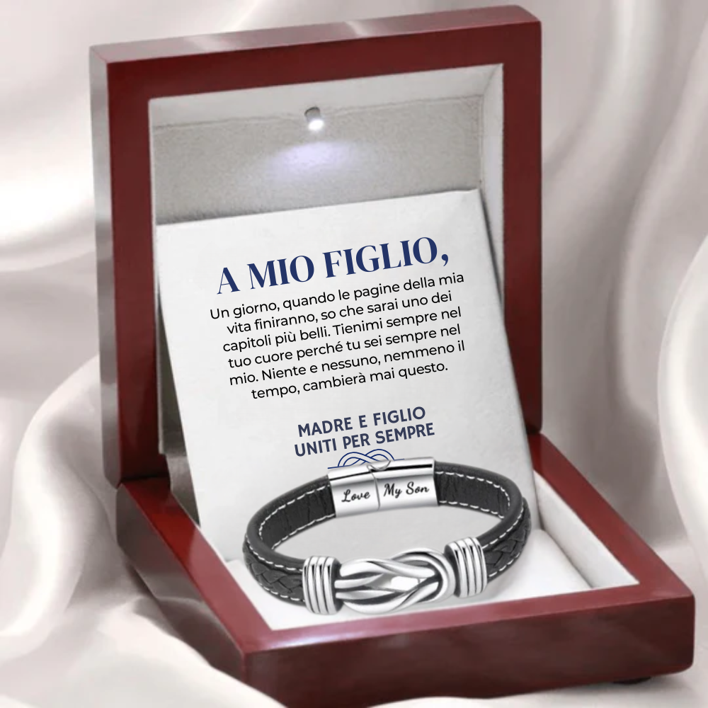 A Mio Figlio - Madre E Figlio Uniti Per Sempre - Bracciale Infinito