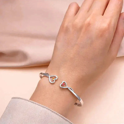 Mother & Daughter - Forever Linked Together - Birthstone Bracelet