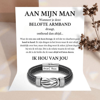 Aan mijn man - belofte armband