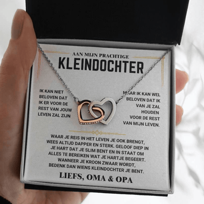 Aan Mijn Kleindochter - Harten Ketting - Gratis Oorbellen