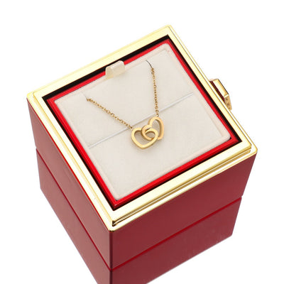 Eternal Rose Box - With Personalized Necklace And Real Rose