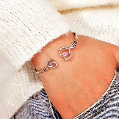 Mother & Daughter - Forever Linked Together - Birthstone Bracelet