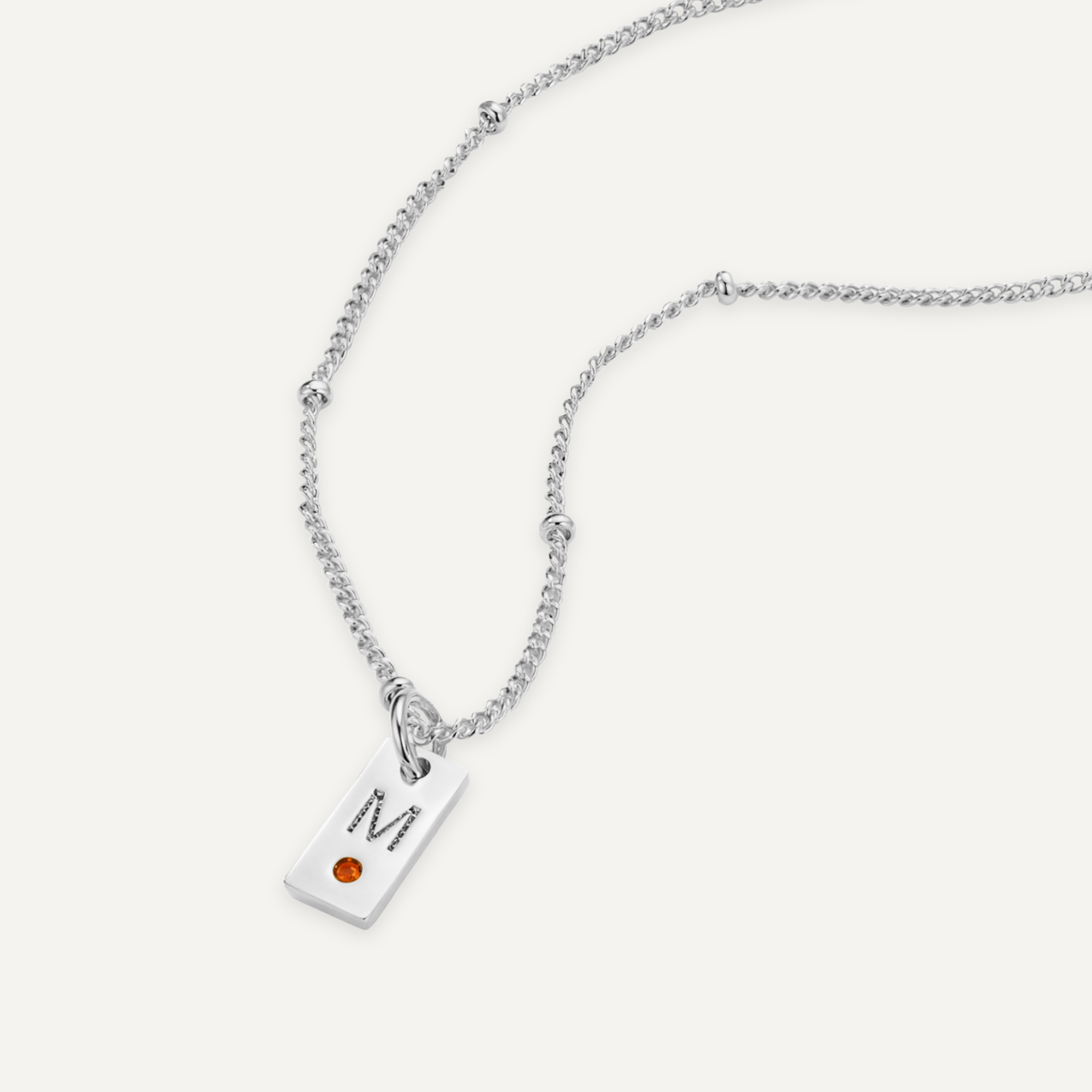 New Mom - Tag Birthstone Necklace