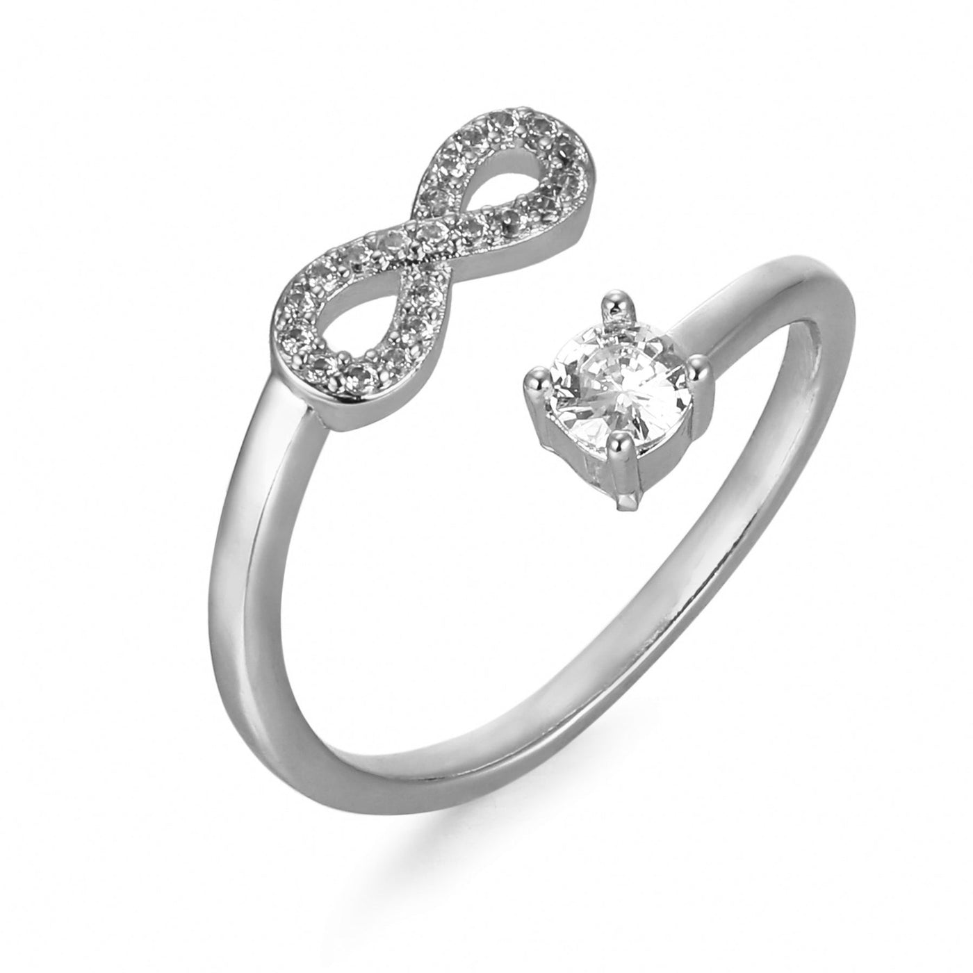 Letter Ring 'Initial' met Zirkonia