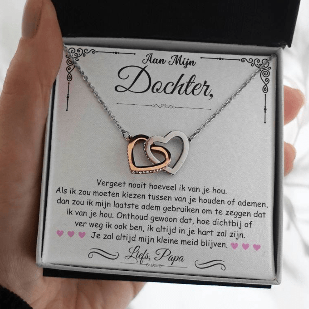 Aan Mijn Dochter - Mijn Kleine Meid - Harten Ketting