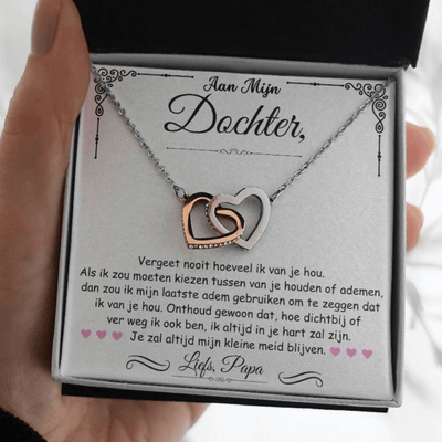 Aan Mijn Dochter - Mijn Kleine Meid - Harten ketting