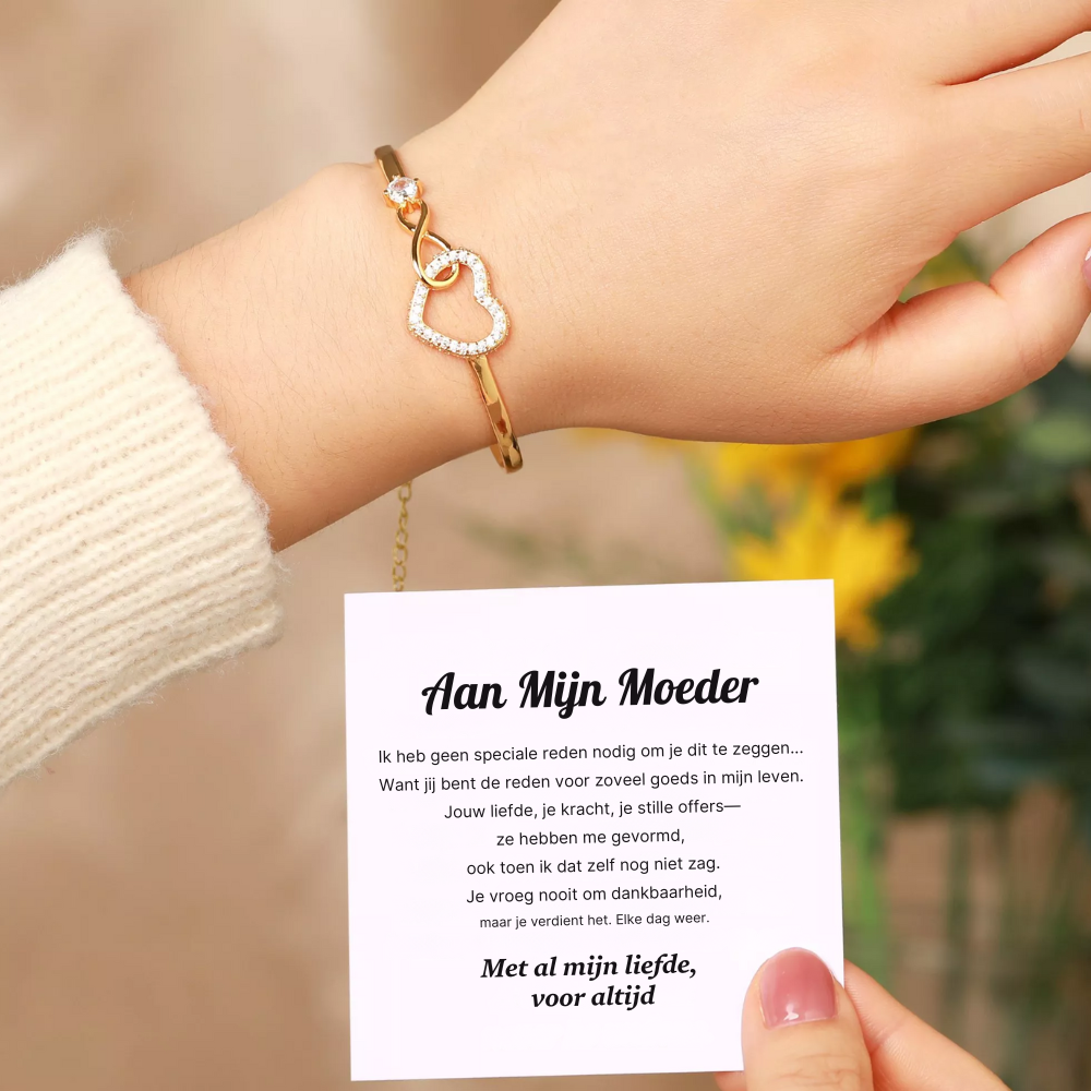 Moeder en dochter - een link die nooit ongedaan kan worden gemaakt - Infinity Heart Bracelet