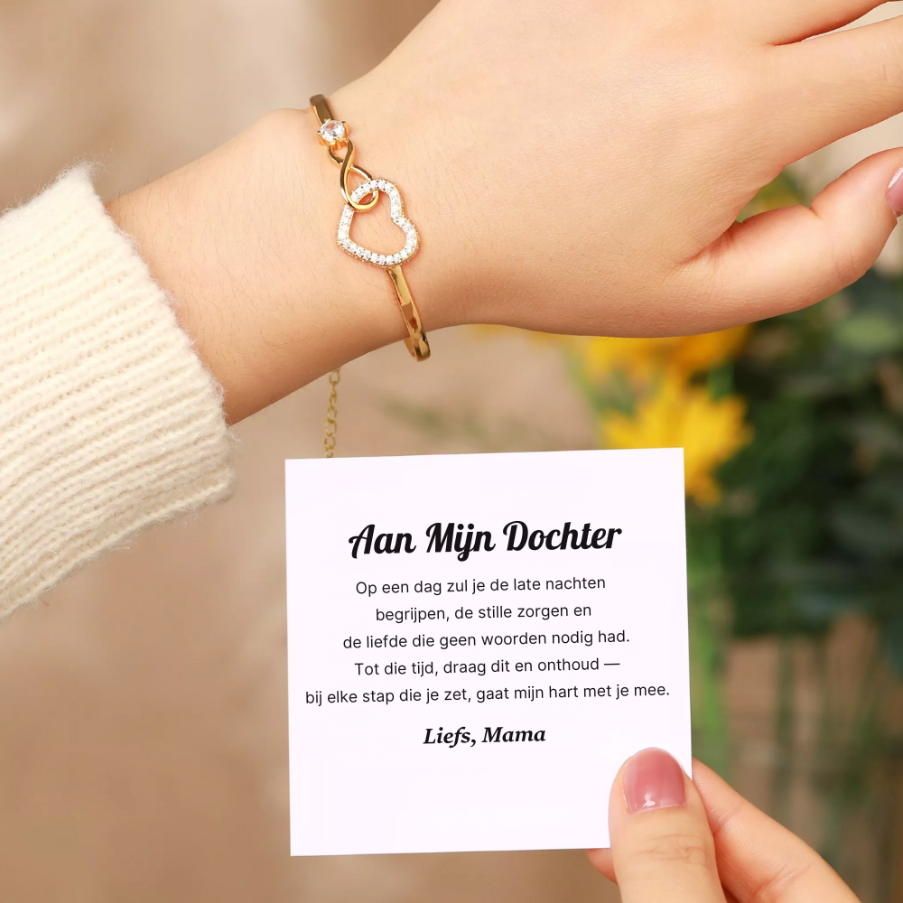 Moeder en dochter - een link die nooit ongedaan kan worden gemaakt - Infinity Heart Bracelet