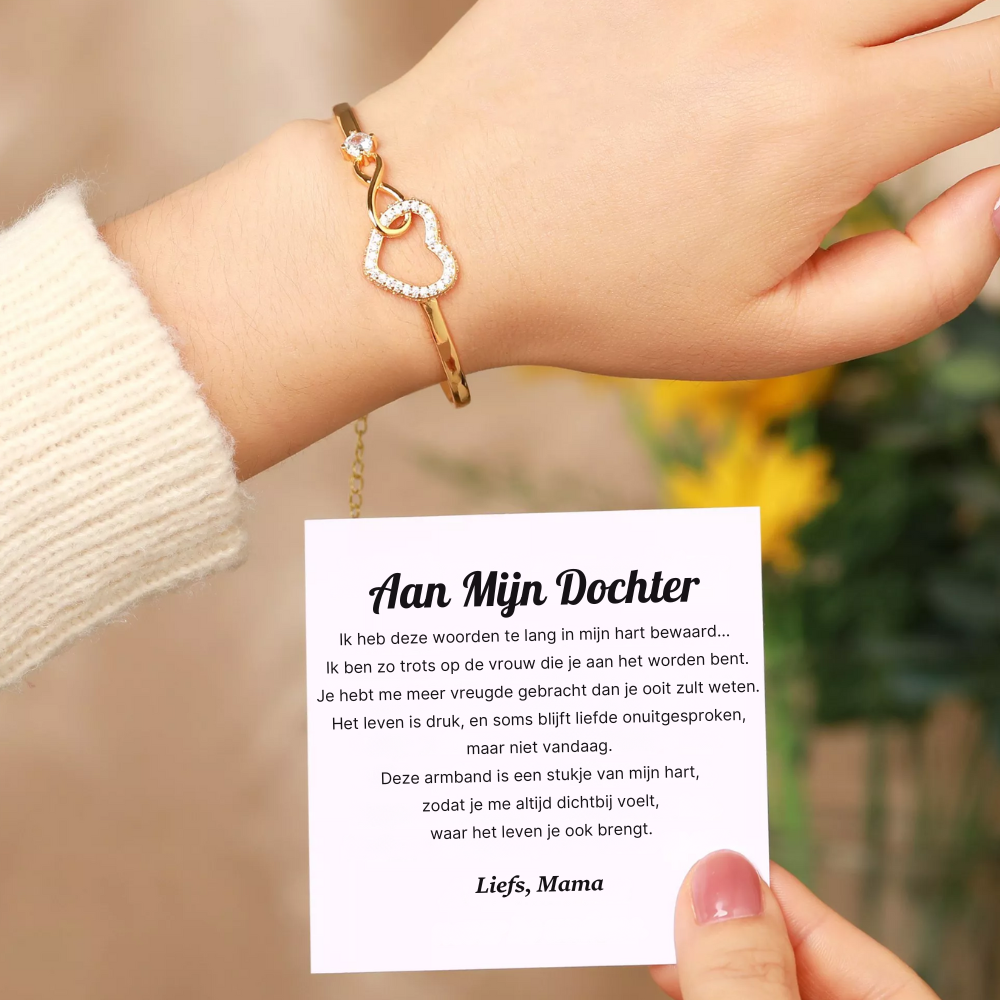 Moeder en dochter - een link die nooit ongedaan kan worden gemaakt - Infinity Heart Bracelet