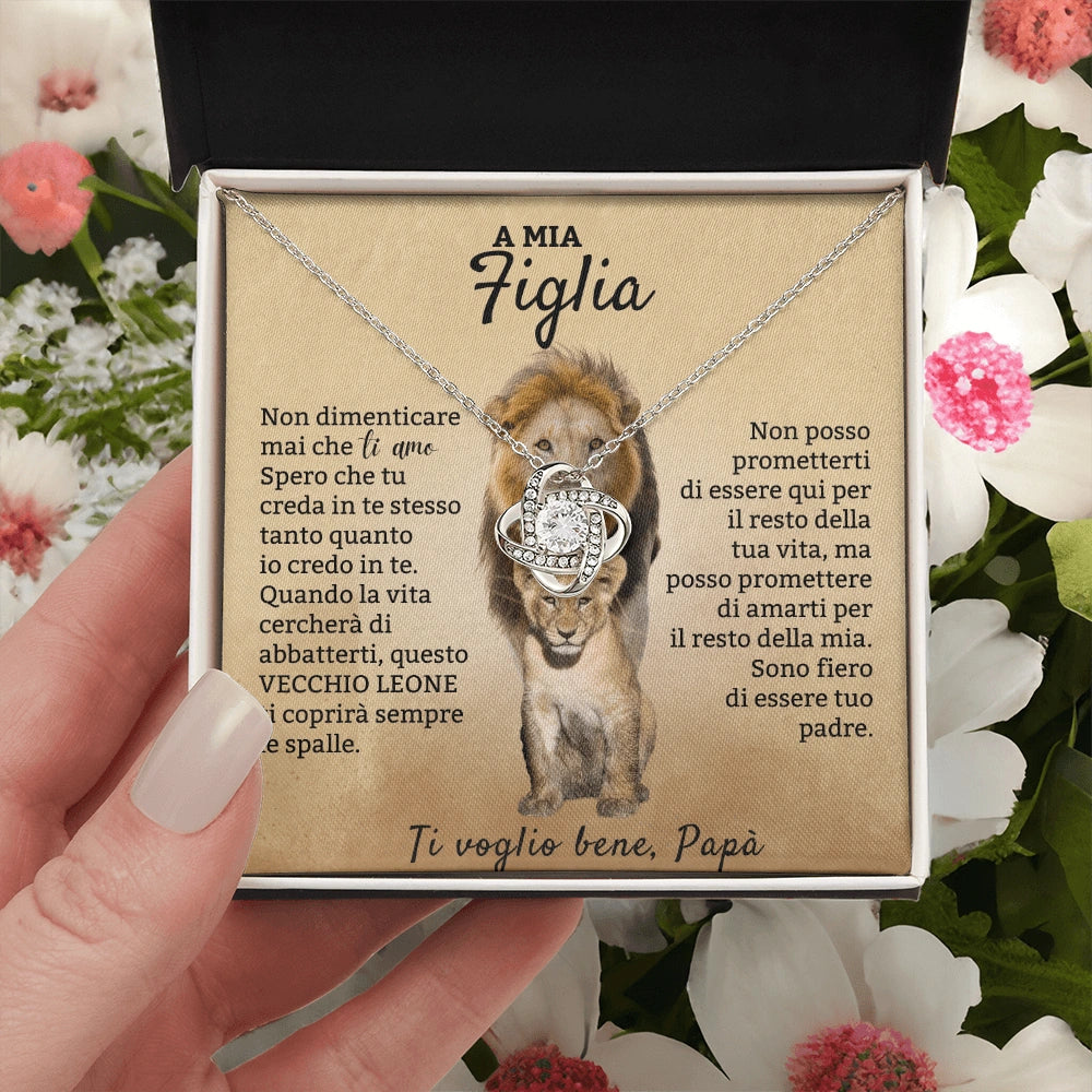 A Mia Figlia - Orgogliosa Di Te - Collana Con Nodo D'amore