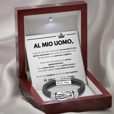 Al Mio Uomo - Ti Amo Per Sempre - Bracciale Infinito