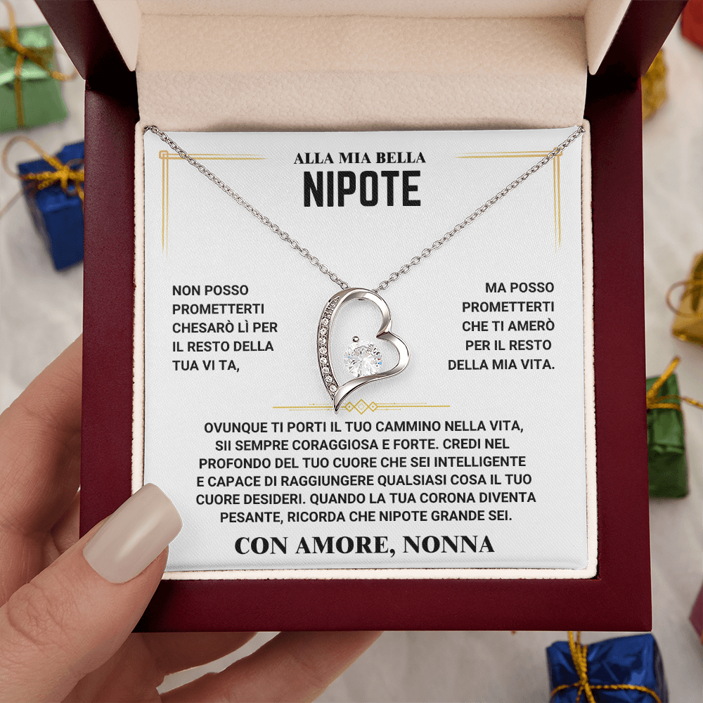 Alla Mia Bellissima Nipote - Con Amore, Nonna - Collana Con Cuore