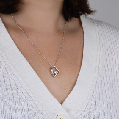 To My Beautiful Granddaughter - Love, Grandma - Heart Necklace