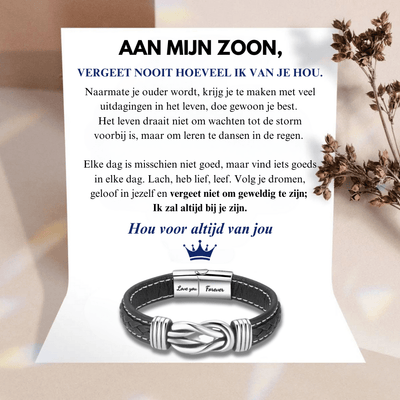 Aan Mijn Zoon - Ik hou voor Altijd van Jou - Infinity Armband