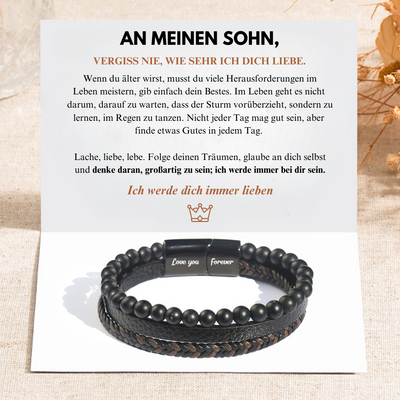 An Meinen Sohn - Beruhigendes Lavastein-Armband