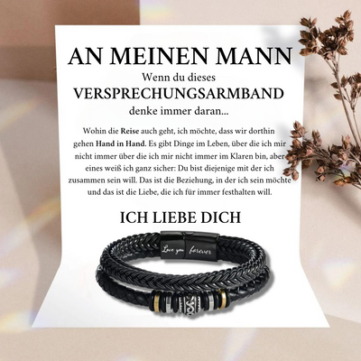 An Meinen Mann – Versprechen-Lederarmband