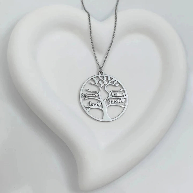 Personalisierte Gravierte Baum Des Lebens Halskette Bis Zu 13 Namen - Muttertag Geschenke