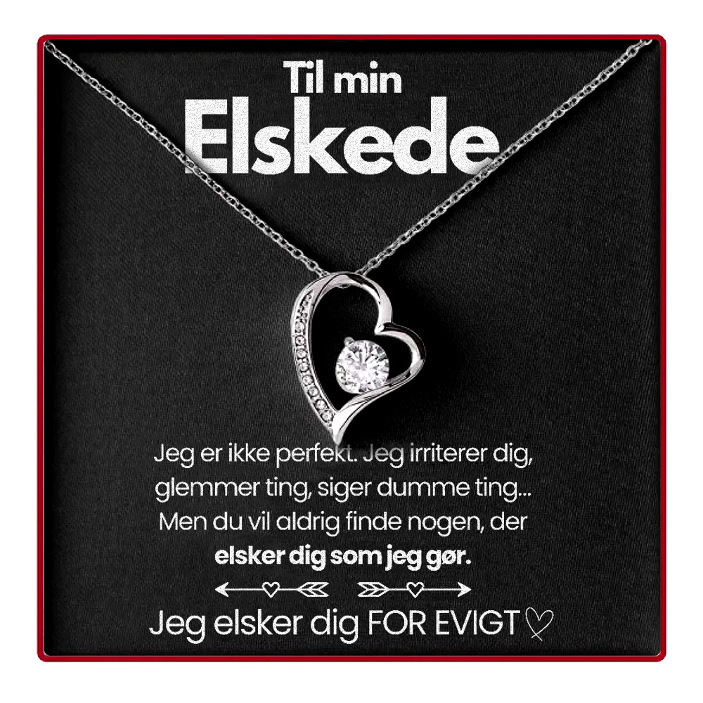 Eternal Rose Box - Med Forever Love-halskæde Og Ã?gte Rose