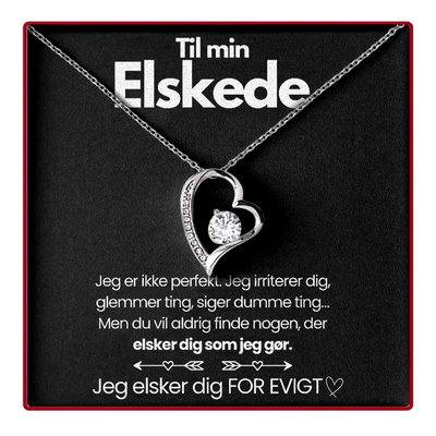 Eternal Rose Box - Med Forever Love-halskæde Og Ã?gte Rose