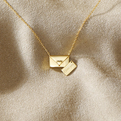 I Love You - Envelope Necklace