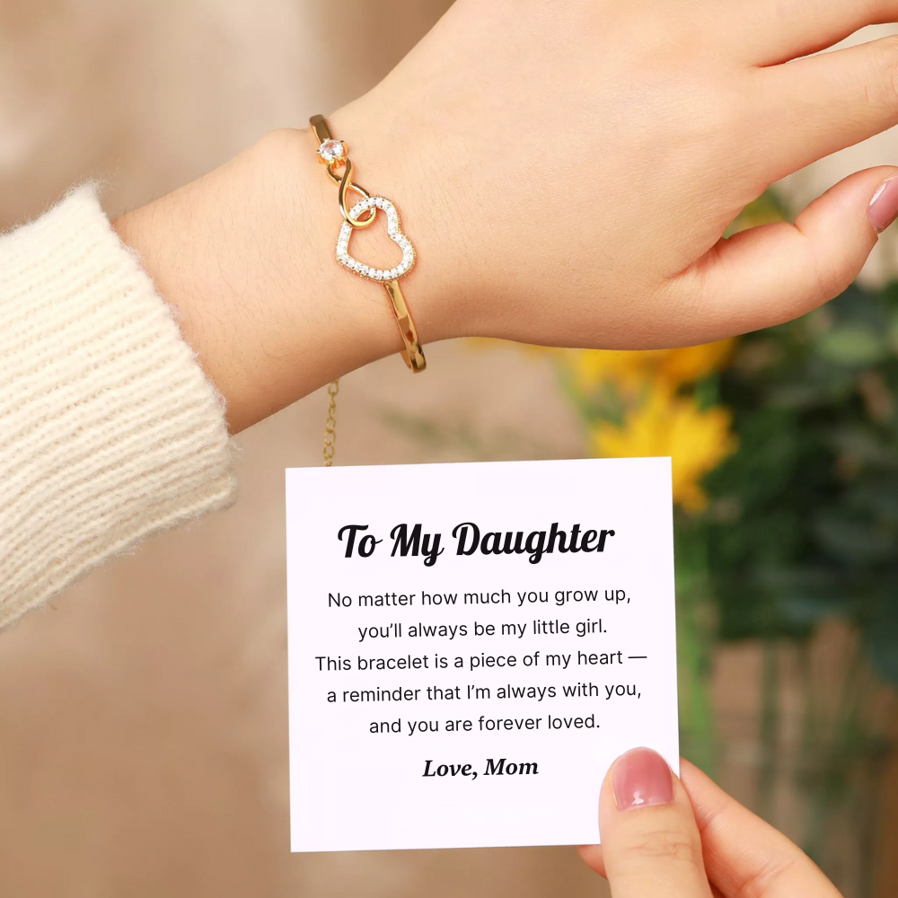 Moeder en dochter - een link die nooit ongedaan kan worden gemaakt - Infinity Heart Bracelet