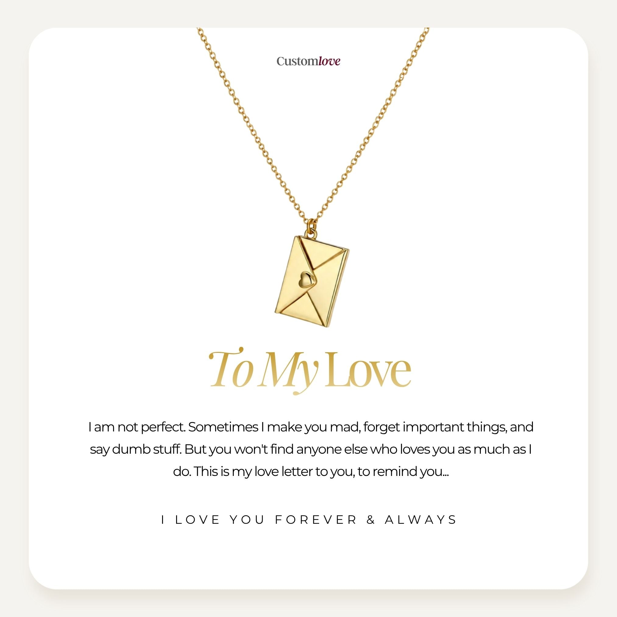 Love Letter Necklace - To My Love