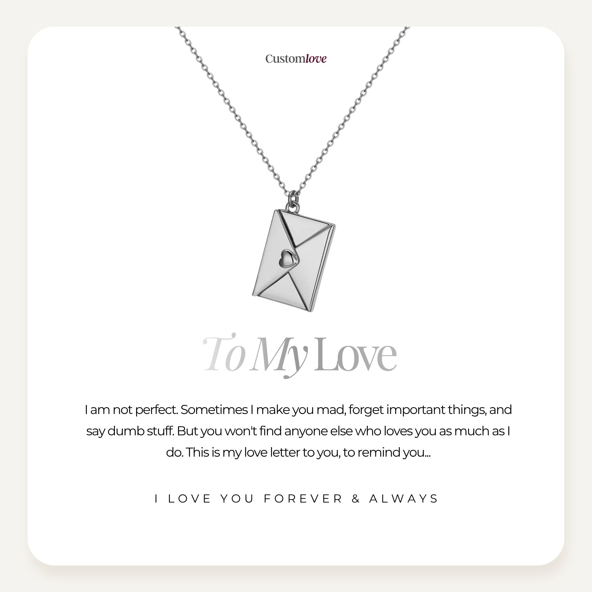 Love Letter Necklace - To My Love