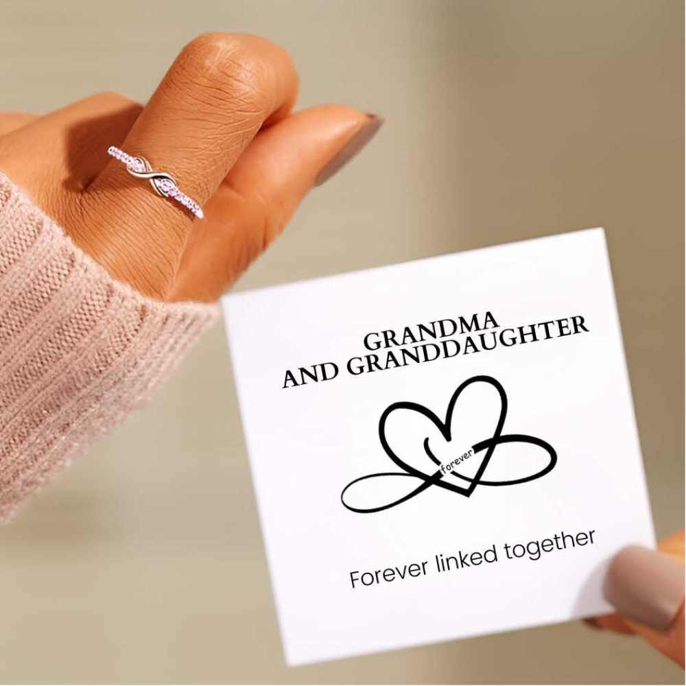 Grandmother & Granddaughter Forever Linked Together Ring