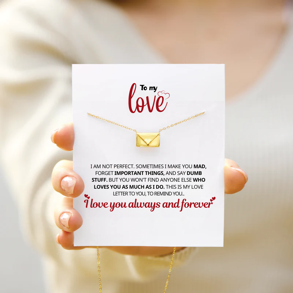 I Love You - Envelope Necklace