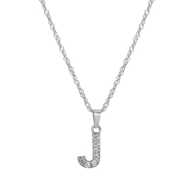 Letter Necklace With Zirconia