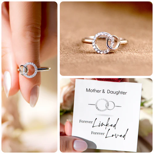 Mother & Daughter - Forever Linked, Forever Loved Ring