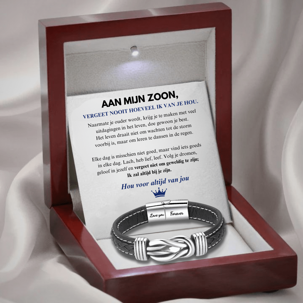 Aan Mijn Zoon - Ik hou voor Altijd van Jou - Infinity Armband