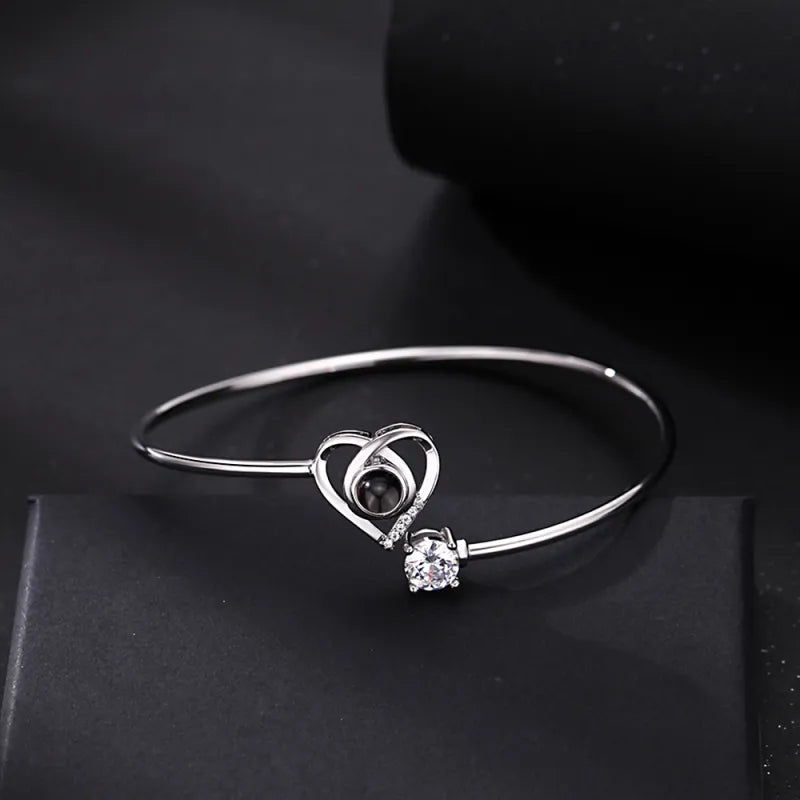 Mother & Daughter – Personalized Photo Heart Bracelet