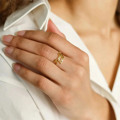 Personalisierter Einstellbarer Ring Mit Mehreren Namen - Geschenke Zum Muttertag