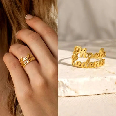 Personalisierter Einstellbarer Ring Mit Mehreren Namen - Geschenke Zum Muttertag