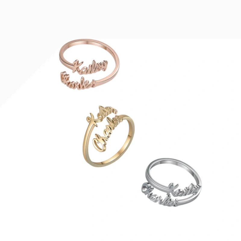 Personalisierter Einstellbarer Ring Mit Mehreren Namen - Geschenke Zum Muttertag